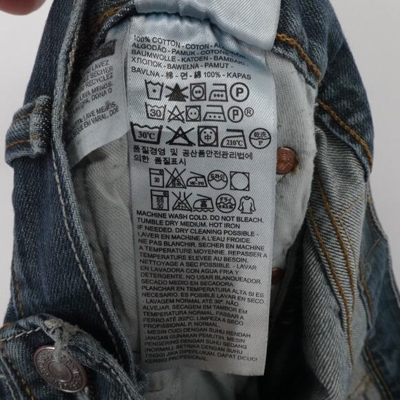 Levis 501 XX Jeans Mens Fits 34x32 BLue Dark Straight Button Fly Classic Work - Picture 12 of 14